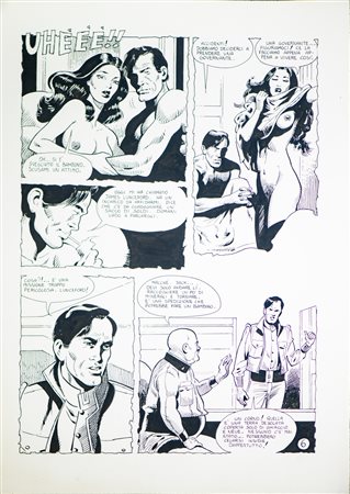 Attribuito Jordi Bernet - Tavola n. 6 per una storia su "Lanciostory".