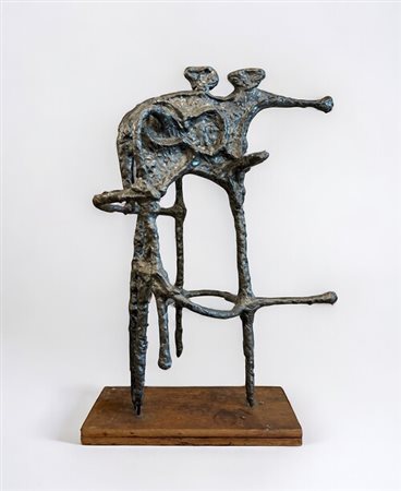 Edgardo Mannucci - Composizione con due figure 1948 - 1950 metallo e...