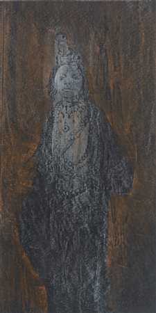 Mirko Basaldella - Figura intera carboncino su carta carbone 25 x 13 cm...