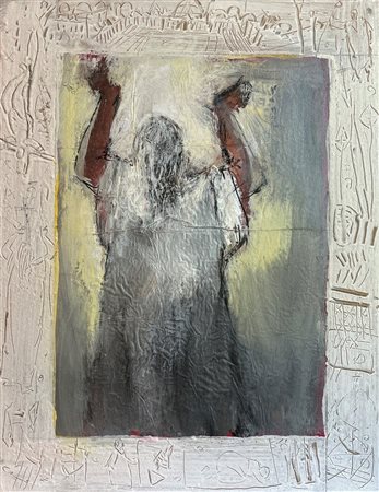 Shafik Awad Medhat - Quo vadis?. 13 tecnica mista su tavola 45 x 35 cm...