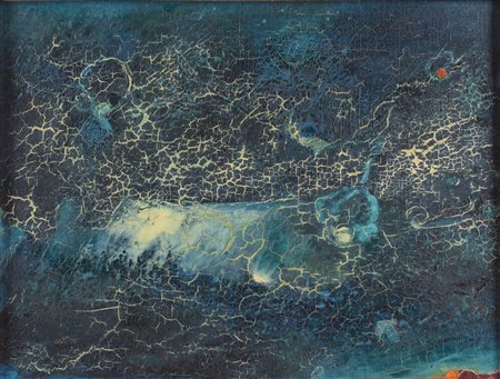 Ilia Peikov - XI Nebulosa 1966 olio su tela 35,5 x 45,5 cm firmato in basso a...