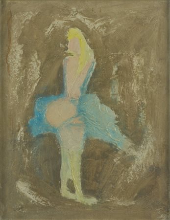 Giovanni Stradone - Ballerina 1965 olio su tela 45 x 35 cm Firmato e datato...