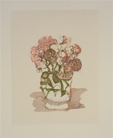 Giorgio Morandi - Fiori 1958 1973 fotolitografia a colori su carta fatta a...