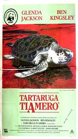 WARHOL ANDY USA 1927 - 1987 "Tartaruga ti amerò" 195x140 manifesto...