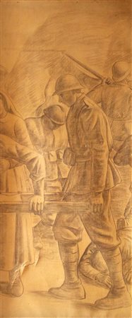 MORANDO PIETRO Alessandria 1892 - 1980 "Soccorsi ai caduti (dai disegni di...