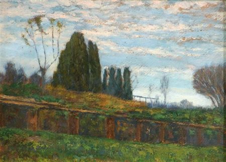 SACHERI GIUSEPPE Genova 1863 - 1950 Pianfei (CN) "Campagna nei pressi di...