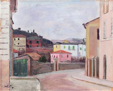 SALIETTI ALBERTO Ravenna 1892 - 1961 Chiavari (GE) "La svolta" 1941 27x33,5...