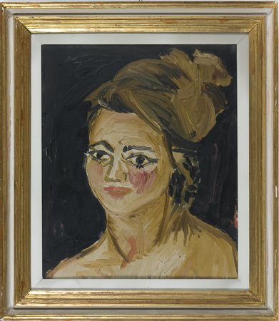 Saverio Barbaro (1924-2020) Carmen, 1962 Olio su tela cm 56x46 Firma sul retro