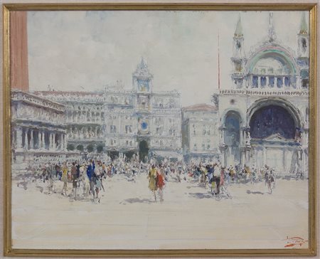 Luigi Pagan (1907-1980) El Liston (Verso la Torre dell'Orologio (Venezia)...