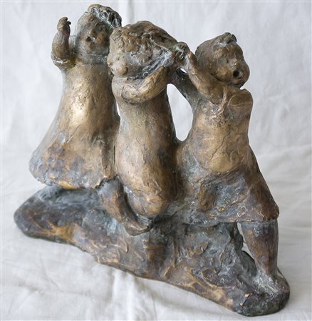 Eraldo Fozzer (1908-1995) Senza titolo Scultura in bronzo cm 31x27x10 Firma...