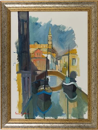 Enzo Ballarin (1924-1994) Senza titolo Olio su tela cm 70x50 Firma in basso a...