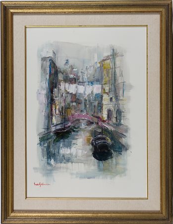 Enzo Ballarin (1924-1994) Senza titolo Olio su tela cm 70x50 Firma in basso a...