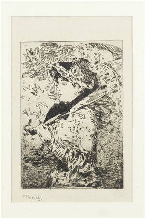 EDOUARD MANET<BR>Parigi 1832 - 1883<BR>"Jeanne" 1882