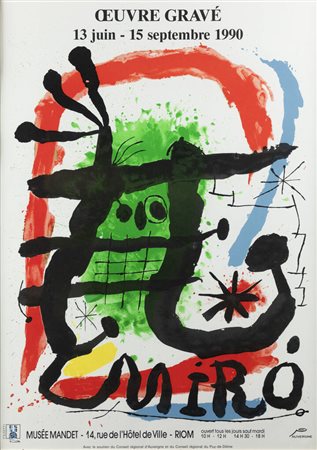 JOAN MIRO'<BR>Barcellona (Spagna) 1893 - 1983 Palma (Spagna)<BR>"Oeuvre Gravé"