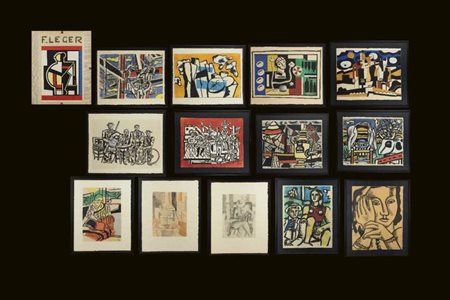 FERNAND LEGER Argentan (Francia) 1881 - 1955 Gif-sur-Yvette (Francia) "Contrastes. Préface de Louis Aragon.Paris, Au Vent d'Arles" 1959-cartella di 13 litografie