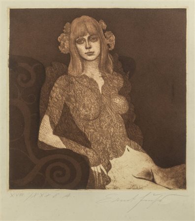 ERNST FUCHS<BR>Vienna (Austria) 1930-2015<BR>"Eva im neglige"