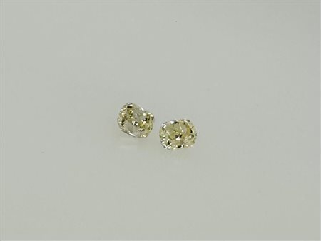 2 DIAMANTI 1,55 CT GIALLO CHIARO - VS2-SI1 - TAGLIO CUSCINO - UD30114