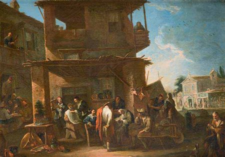 Pietro Domenico Olivero Torino 1679 – 1755 SCENE DI VITA QUOTIDIANA DINANZI...