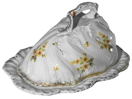 Formaggiera in ceramica, Bone China. , England 1870-1890