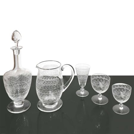 Baccarat France - Servizio bicchieri Modello Rohan, 1930s