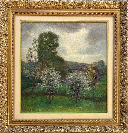 Pietro Anacleto Boccalatte Solonghello (AL) 1885 - 1970 Torino Primavera a Pecetto Torinese 