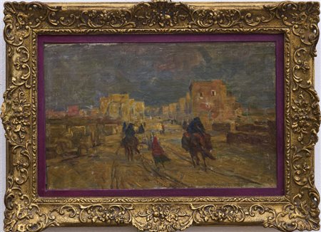 Attr. Luigi Rossi Lugano 1853 - 1923 Strada di Marsala