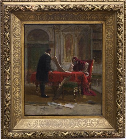 Antonio Barzaghi Cattaneo Lugano 1834 - 1922 Paradiso La lettura dell'atto