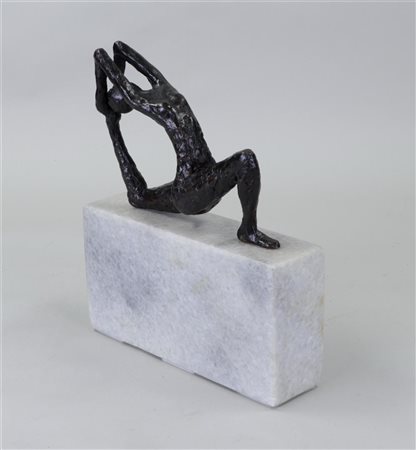 Attributed to Ann Hermans, Gymnast, dark patinated bronze.