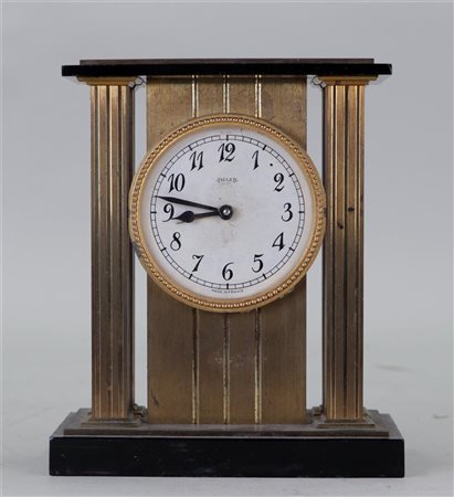 A Jaeger talfe clock. France, mid 20th century.17 x 14 cm.