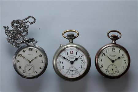 Lot with steel pocket watches in various conditions - weight: 255 grams