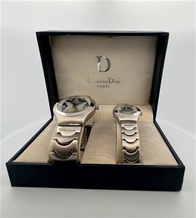 Ladies' and men's watch, Christian Dior, steel strap, in box.