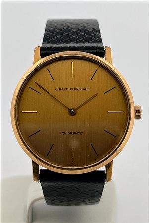 Men's watch, Girad-Perregaux, leather strap, movement: qaurtz.