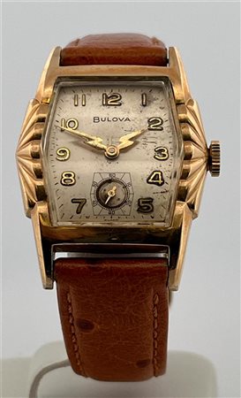 Men's watch, Bulova E810165, leather strap, movement: hand wind.