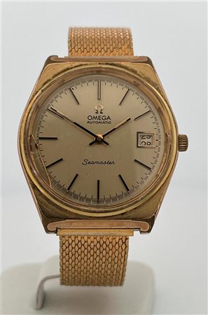 Men's watch,Omega Seamaster,gold-plated steel band, movement: automatic....