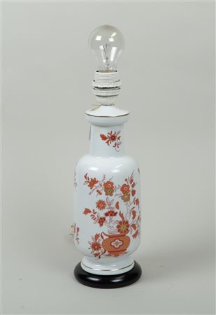 A Chinese style porcelain lamp base.H. 36 cm.