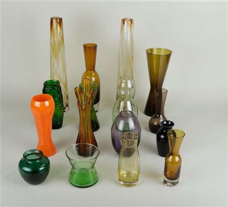 A collection of diverse glassware including Desigs glass and Murano.