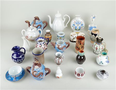 A large collection of diverse porcelain and pottery.