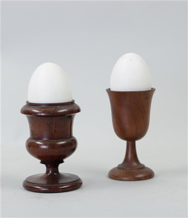 A set of (2) 'tree' egg cups. England 19th century.