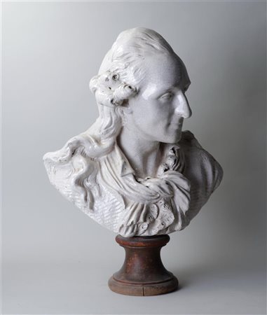 Jean Antoine Houdon (Versailles 1741 - 1828 Paris), after, a glazed...