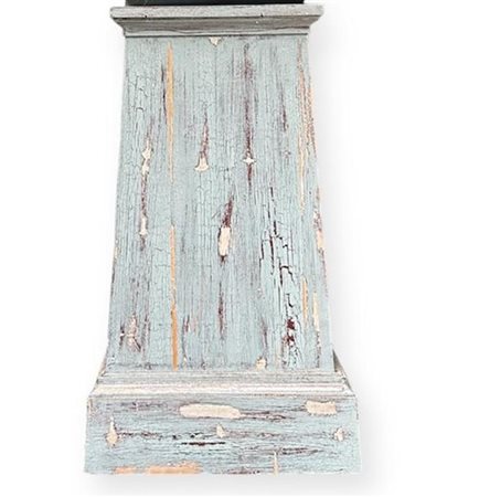 A decorative blue lacquered column. Height approx. 80 cm.