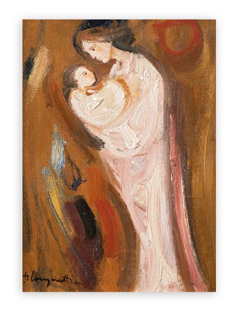 TRENTO LONGARETTI (1916-2017) - Madre con bambino, 1985 circa