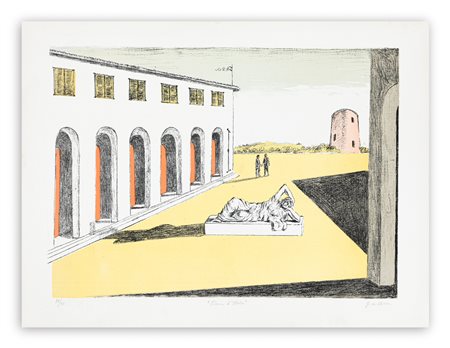 GIORGIO DE CHIRICO (1888-1978) - Piazza d'Italia, 1969