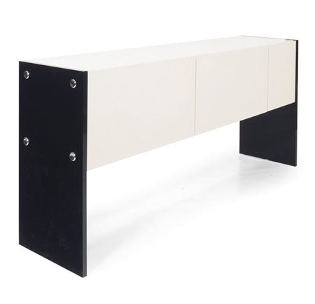 SALOCCHI CLAUDIO Ellisse Credenza pensile in legno laccato con sportelli a...