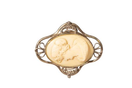 Spilla con cameo bianco