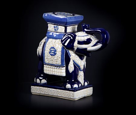  
Elefante blu della fortuna 1970s
Ceramica colorata 32 x 29 x 14 cm