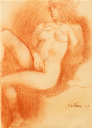 Franco Gentilini (Faenza 1909-Roma 1981)  - Nudo (n.5), 1973