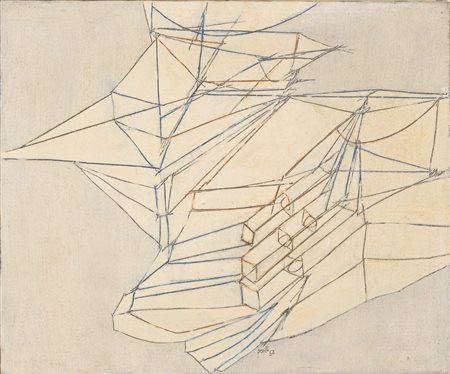 Achille Perilli (Roma 1927-Orvieto 2021)  - Diagramma delle consonanze disarmoniche, 1967