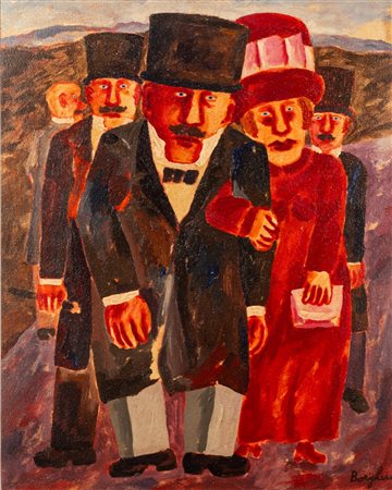 Franz Borghese (Roma 1941-2005)  - La passeggiata, 1995