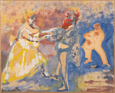 Mino Maccari (Siena 1898-Roma 1989)  - Lezione di danza, 1959