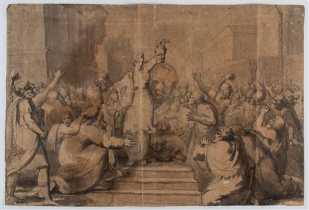 Francesco Podesti (attribuito a) (Ancona, 1800 - Roma, 1895) Giuditta mostra...